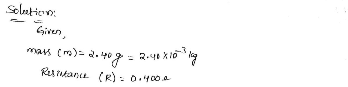 Physics homework question answer, step 1, image 1